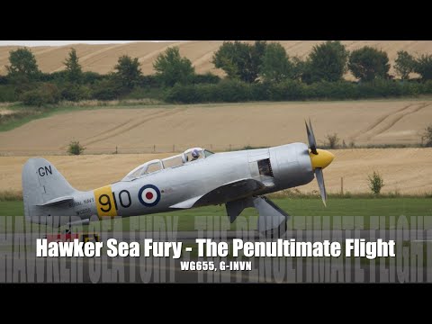 The penultimate flight of Sea Fury WG655