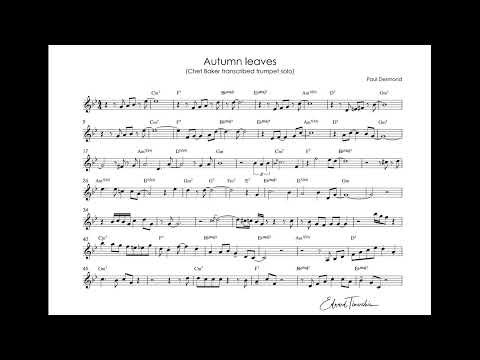 Autumn Leaves - Chet Baker's transcribed trumpet solo