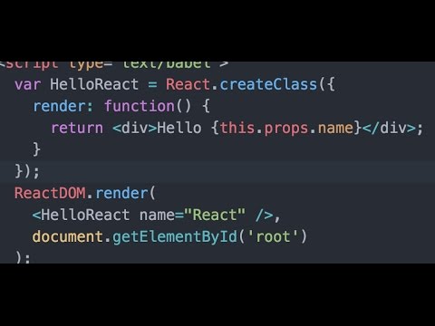 Hello React Programmingtil React Tutorial Video Screencast 0001
