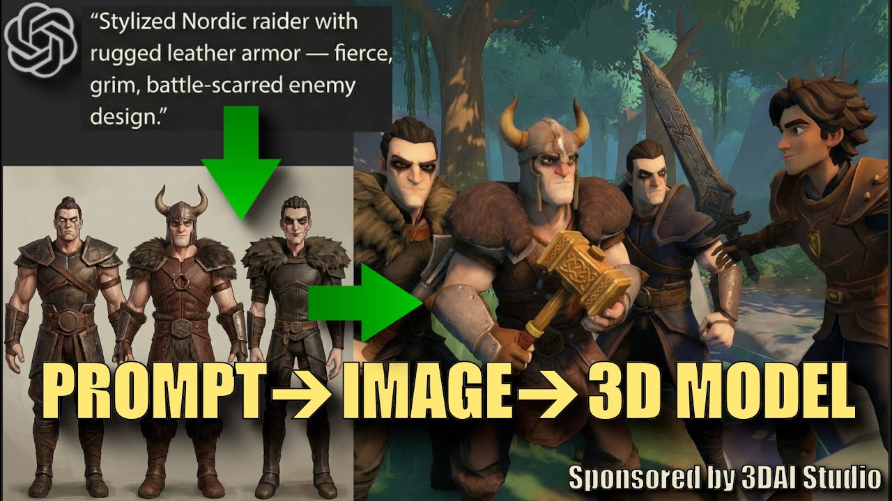 AI Prompt to Stylized Enemy NPCs for Unity | Image Studio Deep Dive → Blender & AccuRig