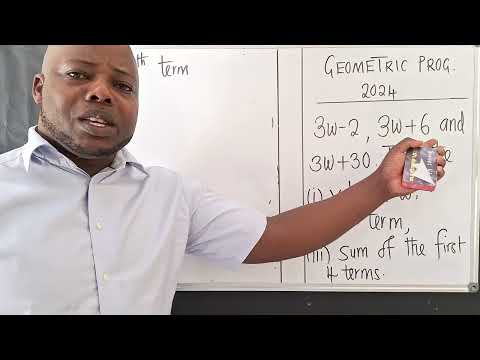 2024 || Geometric Progression || Find the value of w || nth term || sum of the first 4 terms || GP