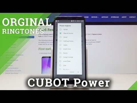 CUBOT Power RINGTONES - How to Change Cubot Ringtones