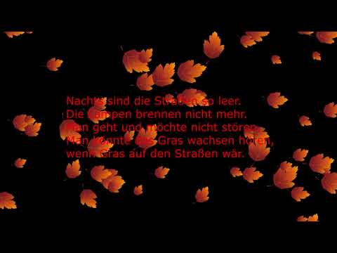 Erich Kästner: Exemplarische Herbstnacht (Vertonung: Heinrich Herlyn)