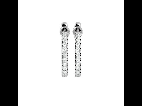 Cercei Aur Shimmering Hoop Aur 18k Real Diamonds - Lavinia