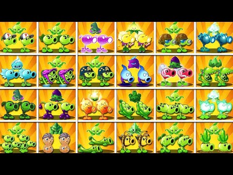 Random 24 Pair Pea & Mint Plants Vs All Zombies - Who Will Win? - Pvz 2 Team Plant Battlez