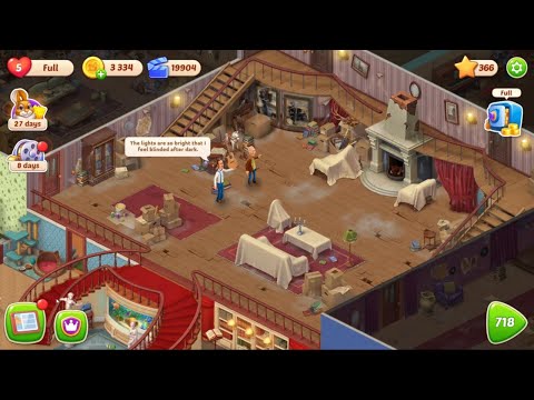 Homescapes Story Walkthrough Gameplay Living Room - Day 1