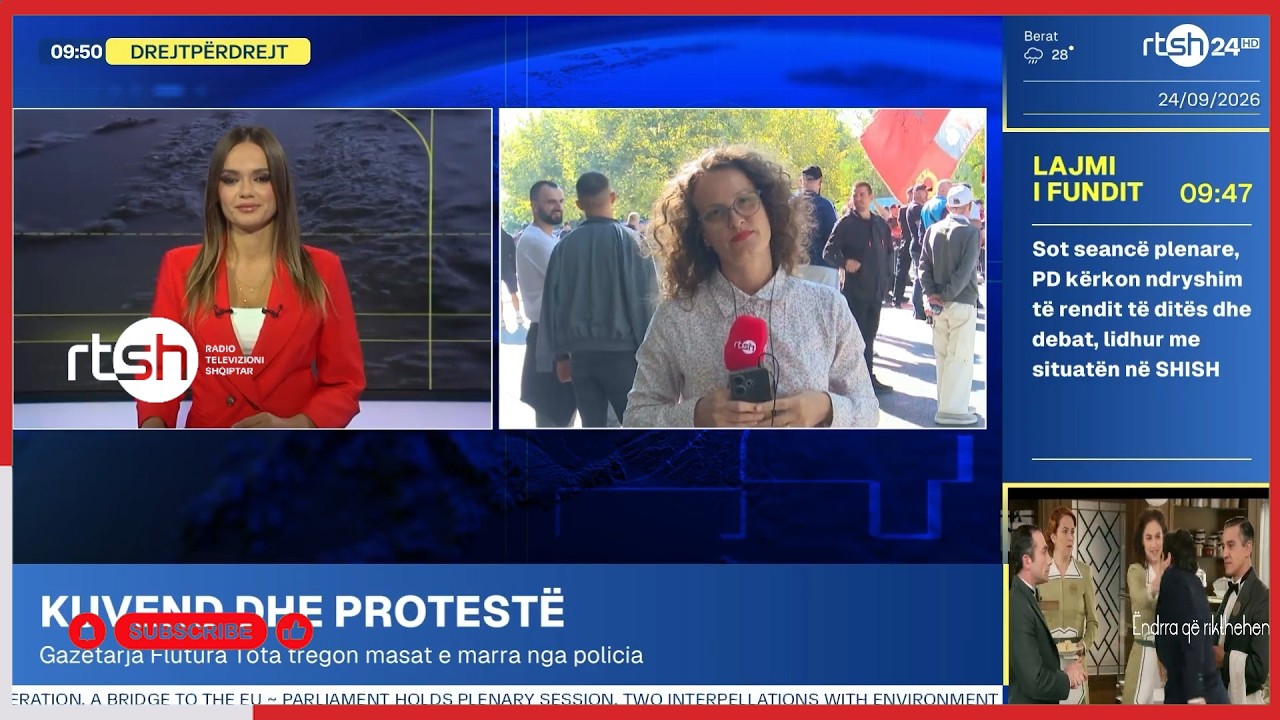 Protesta para Parlamentit, qindra efektivë në terren, dy të shoqëruar