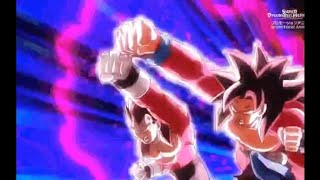 ssj4 limit breaker goku and vegeta dragon first gif(no sound)from super dragon ball heroes