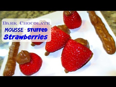 How to Make Stuffed Strawberries with Dark Chocolate Mousse