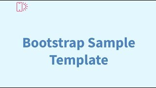 Bootstrap Sample Template - Free HTML Website Templates