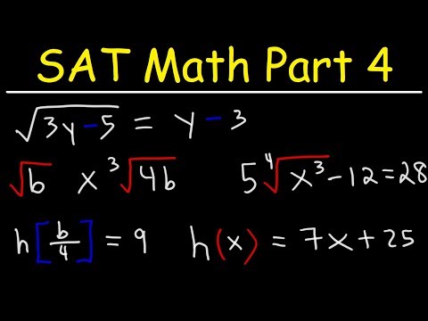 Solving Radical Equations and Plugging In Numbers - SAT Math Part 4