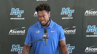 @MT_FB Week 01 Press Conference: Student-athletes Darius Harris and Tavares Thomas