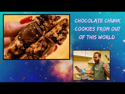 HUGE METEOR ROCK CHOCOLATE CHUNK COOKIES | THE BEST CHOCOLATE CHIP COOKIES YOU WILL HAVE | HOMEMADE🌌