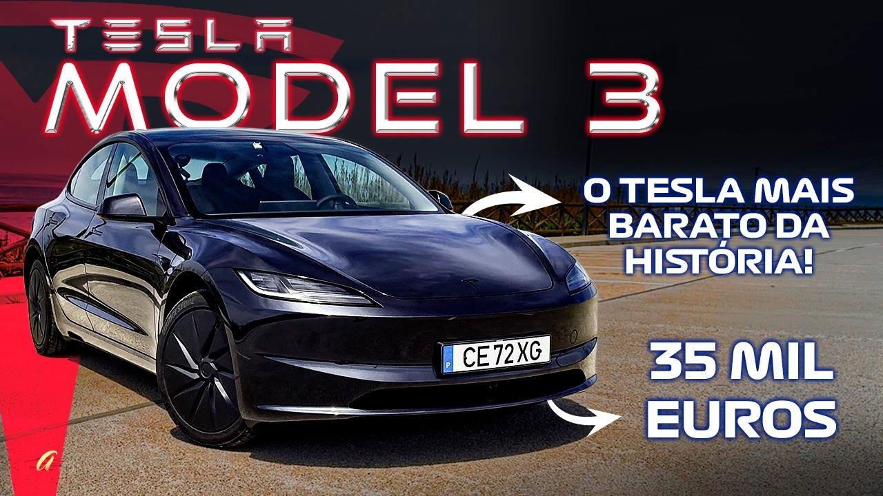 COMO ANDA O TESLA MAIS BARATO DO MUNDO? Conheça o Model 3, um dos carros mais vendidos em 2025!