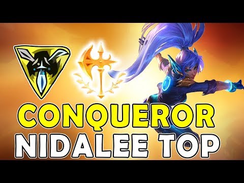 CONQUEROR NIDALEE TOP LANE! EASY STACKS AND MAKING KAYLE RAGE QUIT! - League of Legends