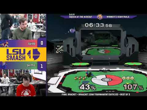 Smash at the Hideout 163 - Skittles (Sheik) vs Guido (Falco)