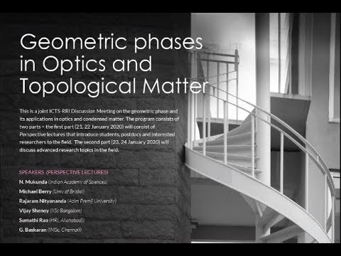 Phases to Phases: An invitation to Topological Phases of Many Particles by Vijay shenoy