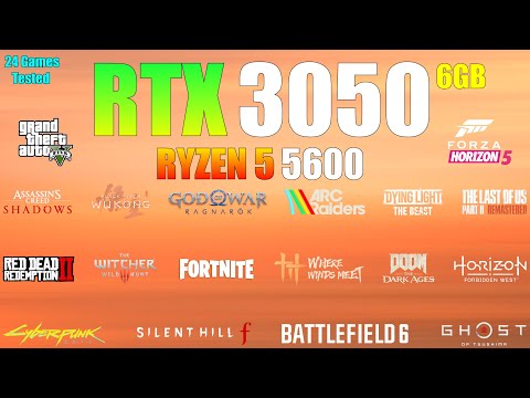RTX 3050 6GB + Ryzen 5 5600 | 24 Games Tested | Best Budget Build?