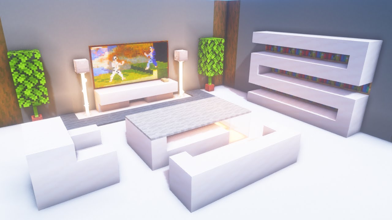Minecraft: Modern Living Room Build Tutorial