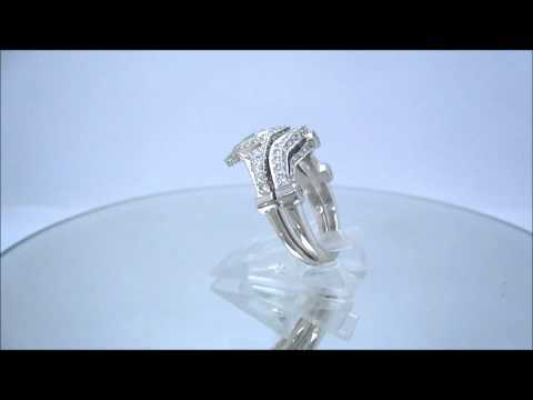 14K WHITE GOLD PEAR SHAPE DIAMOND ENGAGEMENT RING AND BAND 1.75CTW - KNR INC - 260