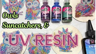 #235 Make These Cute Diamond Dot Owls & UV Resin Suncatchers