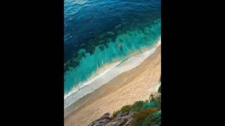 Crystal Waters and Golden Shores: A Tranquil Escape 🌊✨ #animebeach #music #beachescape