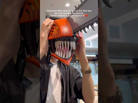 Chainsaw Man movie before sold out got the Popcorn bucket🍿❤️#chainsawman #rezearc #denji #movie