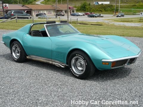 1971 Turquoise Corvette Big Block Stingray 4spd Video