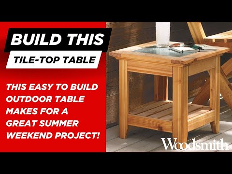 Build a Tile-Top Outdoor Table with Pocket Hole Joinery in a Weekend | DIY Woodworking Project