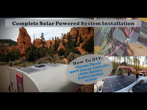 How to Install a Solar Panel System on Your RV:  Flexible Panels, MPPT Controller, & LFP Battery