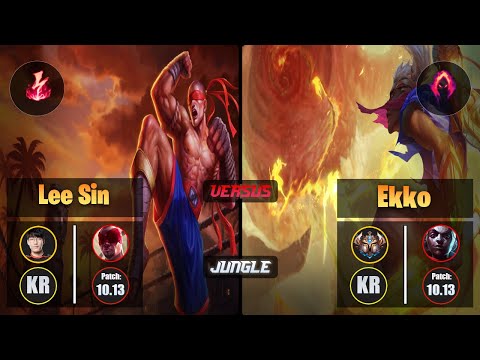 Tarzan LEE SIN (Jungle) [Electrocute] VS EKKO - Challenger KR Patch 10.13