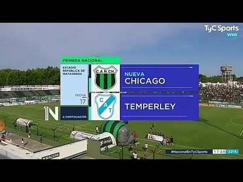 Fútbol Argentino. Nueva Chicago - Temperley. Fecha 17. Torneo Primera Nacional 2019/20. PFA