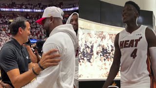 Dwayne Wade and Miami Heat Reunites After the Game, And Victor Oladipo is Singing Happy Birthday