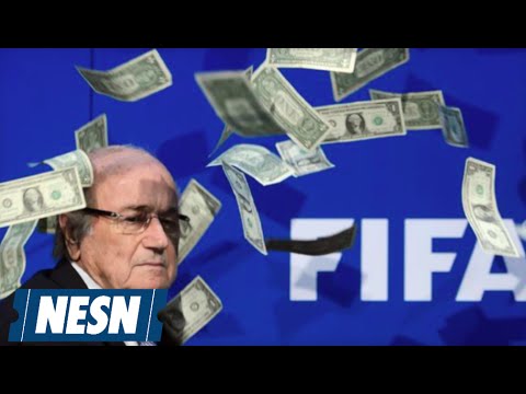 Sepp Blatter Heckled By Comedian With Fake Money