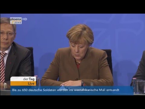 Bund-Länder-Treffen zur Flüchtlingskrise: Angela Merkel gibt Pressekonferenz am 28.01.2016