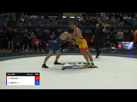 2023 Senior Nationals: Jacob Warner vs  Lou DePrez : 97 KG  Consolation Quarterfinals