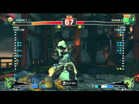 Fujino [Akuma] vs T SRAI [Blanka] SSF4 Japanese Online Ranked Matches - TRUE-HD