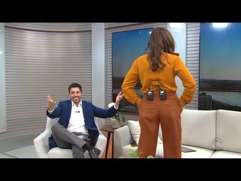 (RBS TV) Jornal do Almoço | Marco Matos entregando Cristina Ranzolin com calça virada | 15/04/2025