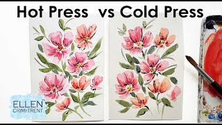 What is the difference between Hot Press vs Cold Press watercolor paper?