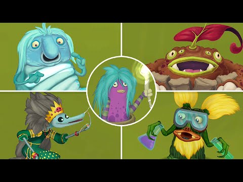 Evergreen Marsh - All Monsters, Sounds & Animations (My Singing Monsters: The Lost Landscapes)