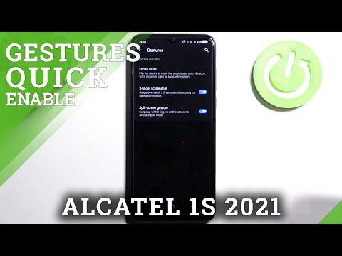 How to Set Gestures Navigation in Alcatel 1S 2021  – Hide Navigation Buttons
