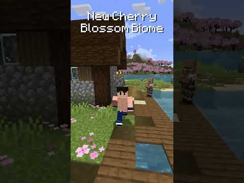 Cherry Blossom Biome Minecraft 1.20 #shorts