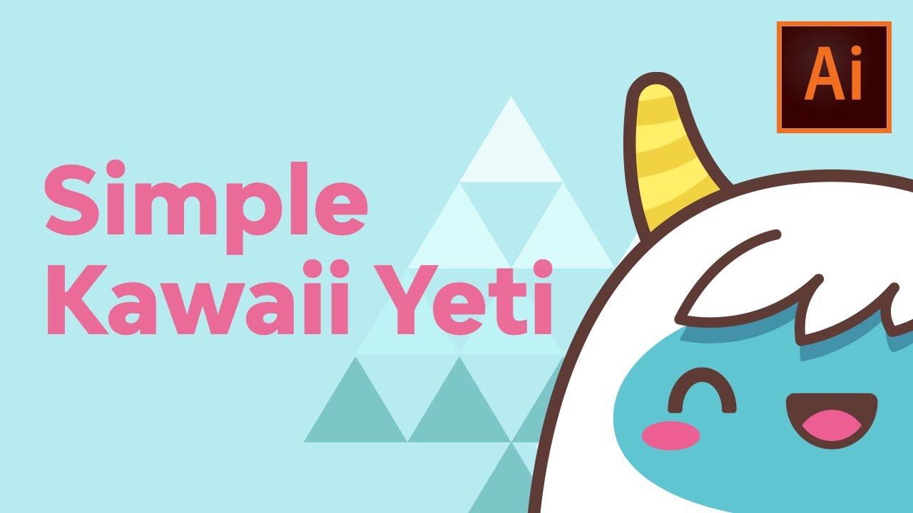 Creating a Simple Kawaii Yeti Character With Basic Shapes | Adobe Illustrator Tutorial