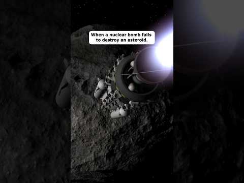 Nuking an asteroid but you fail to blow it up… #kerbalspaceprogram