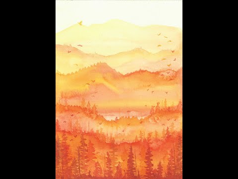 Orange Mist Watercolor