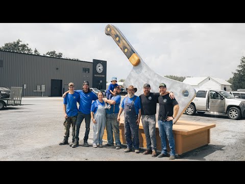 World's Largest Meat Cleaver? Bearded Butchers’ Massive New Landmark