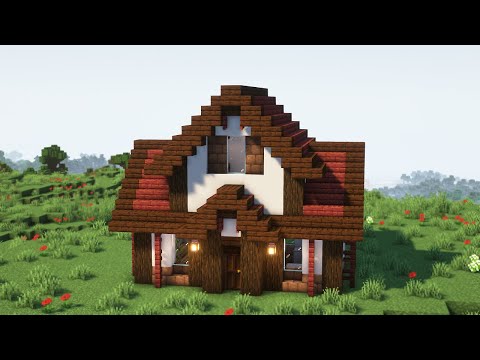 Средневековый красивый дом в MINECRAFT