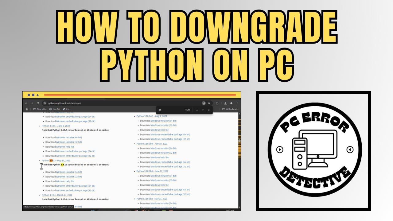 How To Install Old Python Version On Windows 11 PC - Full Guide