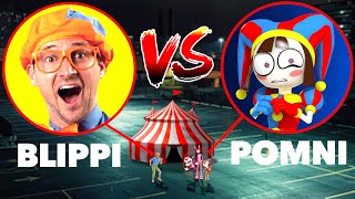 BLIPPI FIGHTS POMNI IN REAL LIFE!! *Who Will Win?*
