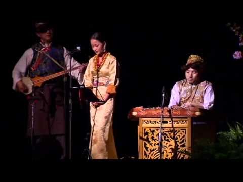 Kunsel sings before His Holiness the Dalai Lama and Mary Robinson